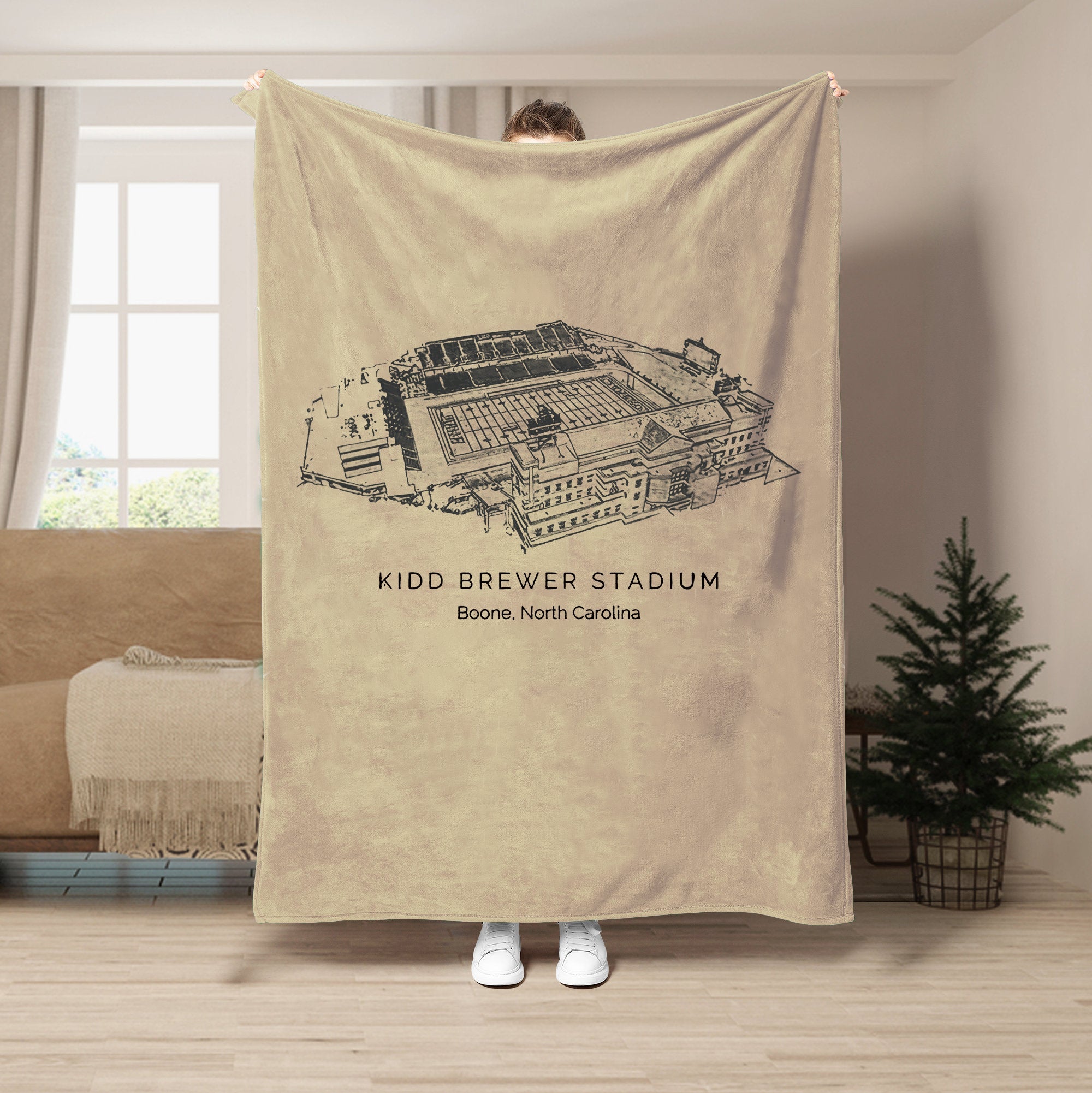 Kidd Brewer Stadium - College Football Blanket