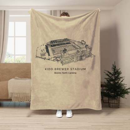 Kidd Brewer Stadium - College Football Blanket