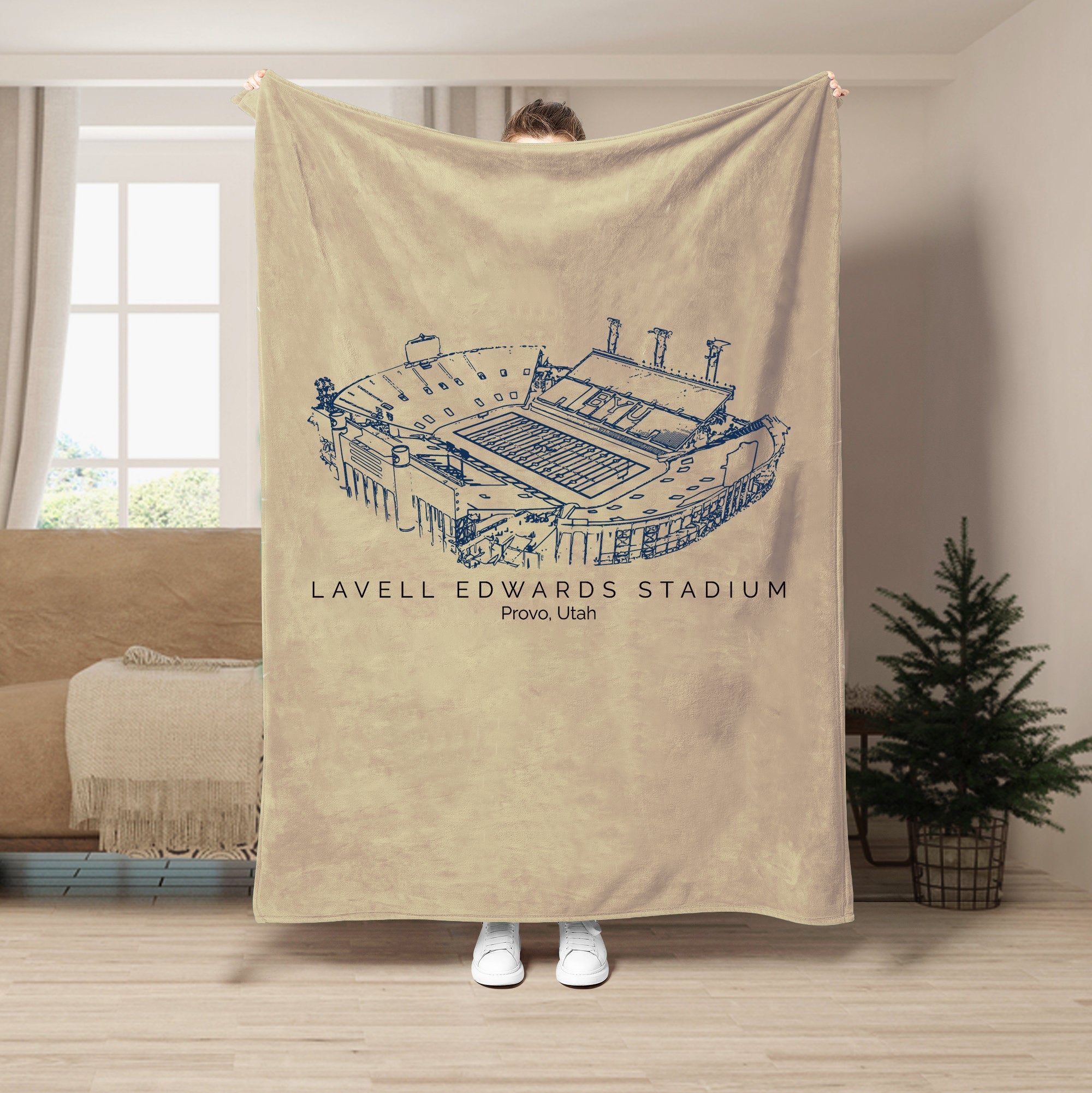 LaVell Edwards Stadium - College Football Blanket