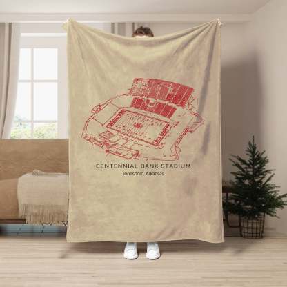 Centennial Bank Stadium - College Football Blanket