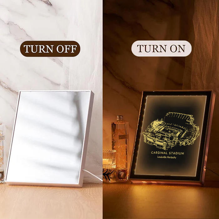 Cardinal Stadium Art Frame LED Mirror Light