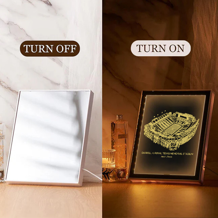 Darrell K Royal-Texas Memorial Stadium Art Frame LED Mirror Light