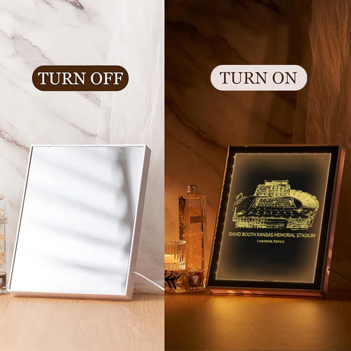 David Booth Kansas Memorial Stadium Art Frame LED Mirror Light