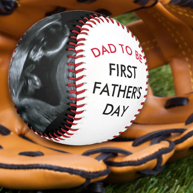 Sonogram Pregnancy Photo Daddy to Be Baseball