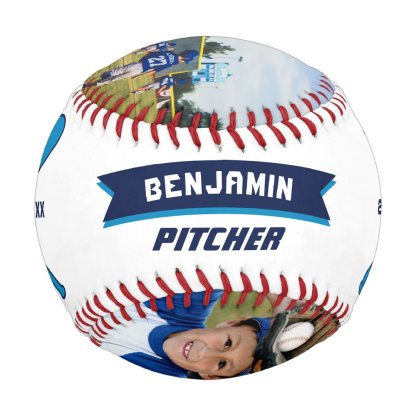Fun Baseball Player Number & Name Photo Collage