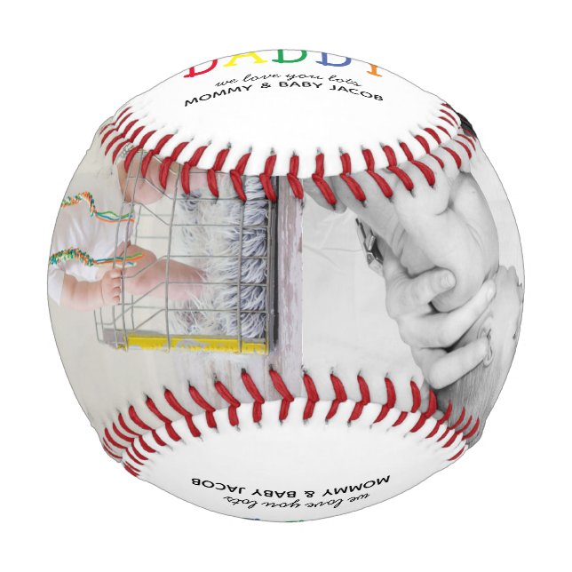 Cute First Father's Day Daddy | Photo Collage Baseball