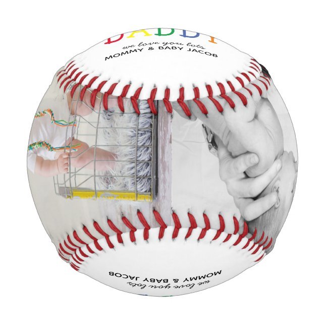 Cute First Father's Day Daddy | Photo Collage Baseball