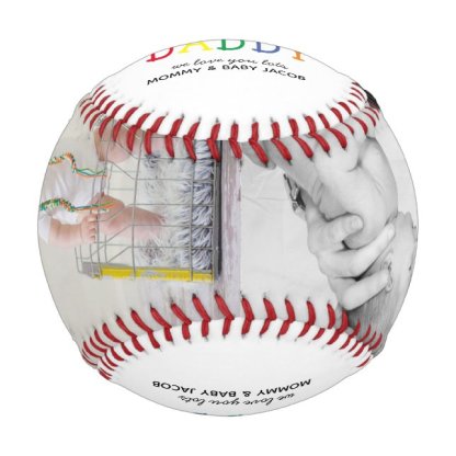 Cute First Father's Day Daddy | Photo Collage Baseball