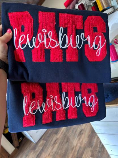 Custom Applique Patch Sweats- Unisex Sizing