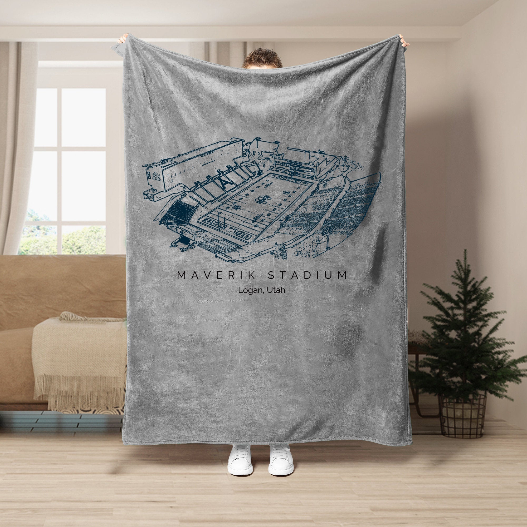 Maverik Stadium - College Football Blanket