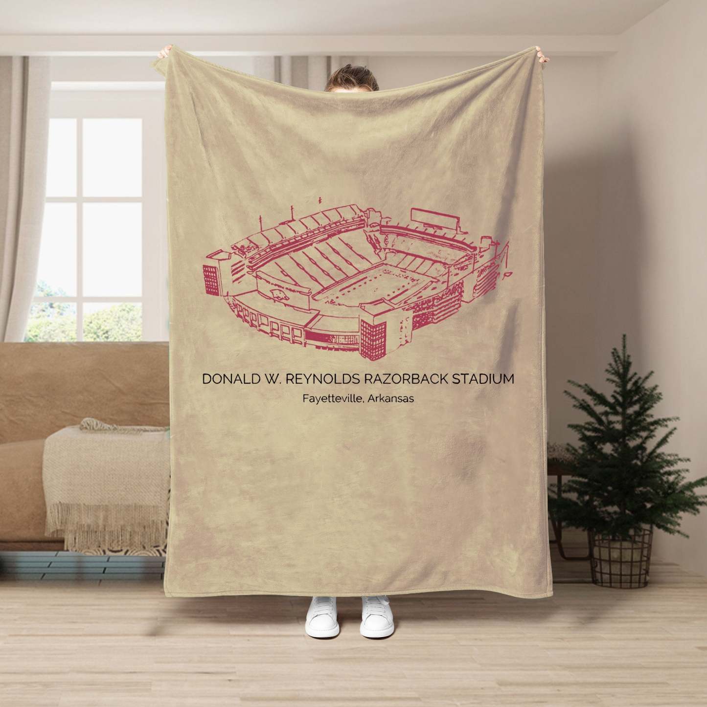 Donald W. Reynolds Razorback Stadium - College Football Blanket