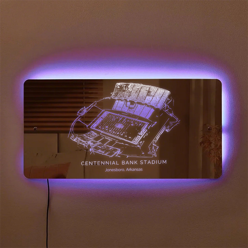 Centennial Bank Stadium Mirror Light - Gifts for Sports Lovers