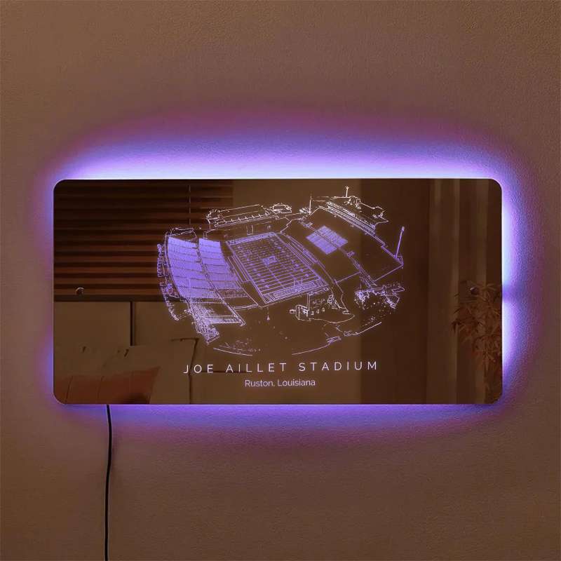 Joe Aillet Stadium Mirror Light - Gifts for Sports Lovers