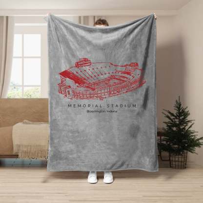 Memorial Stadium (Indiana) - College Football Blanket
