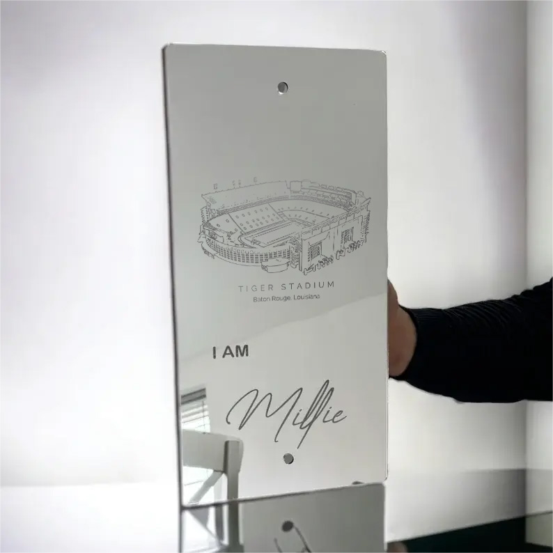 🐯Number One Fan Tiger Stadium Mirror Light-LSU Tigers、NCAA