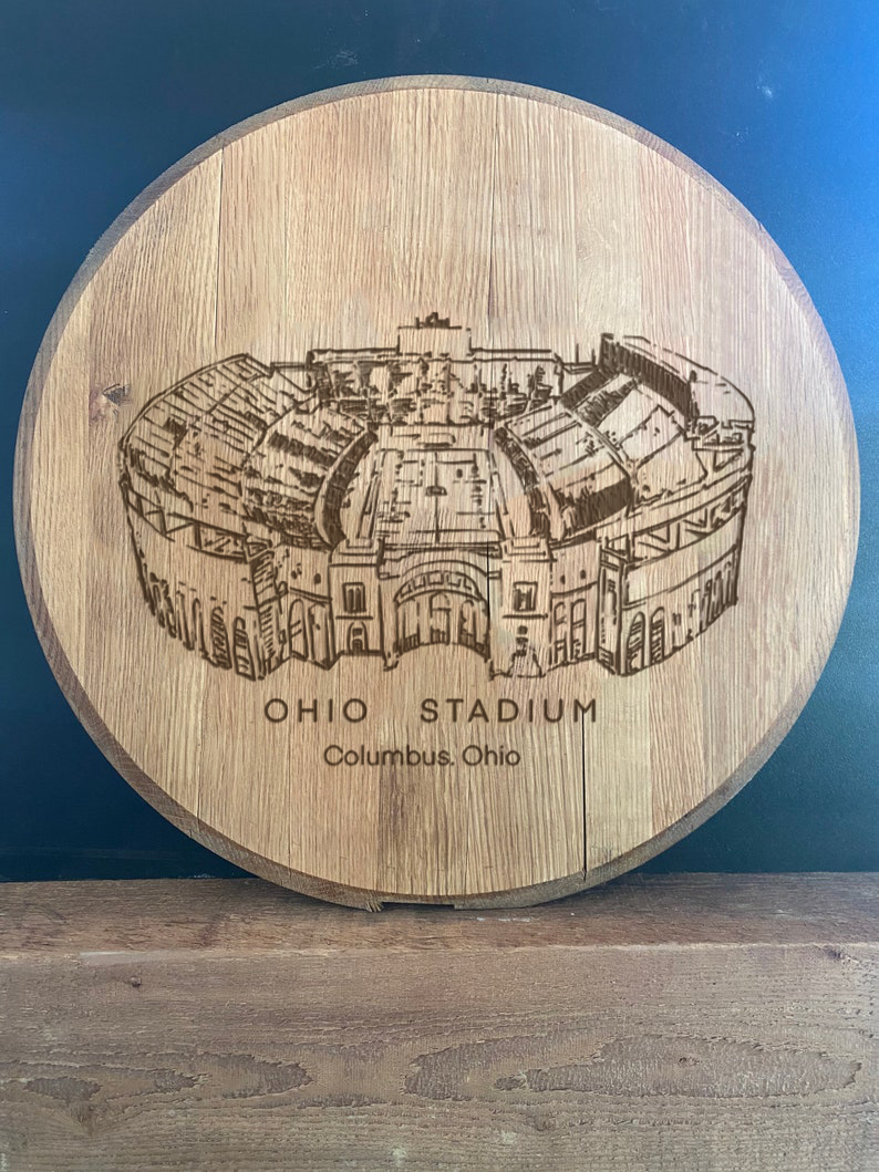 Ohio Stadium Stadium Laser-Engraved Barrel Heads