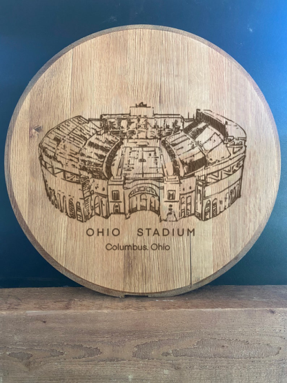 Ohio Stadium Stadium Laser-Engraved Barrel Heads
