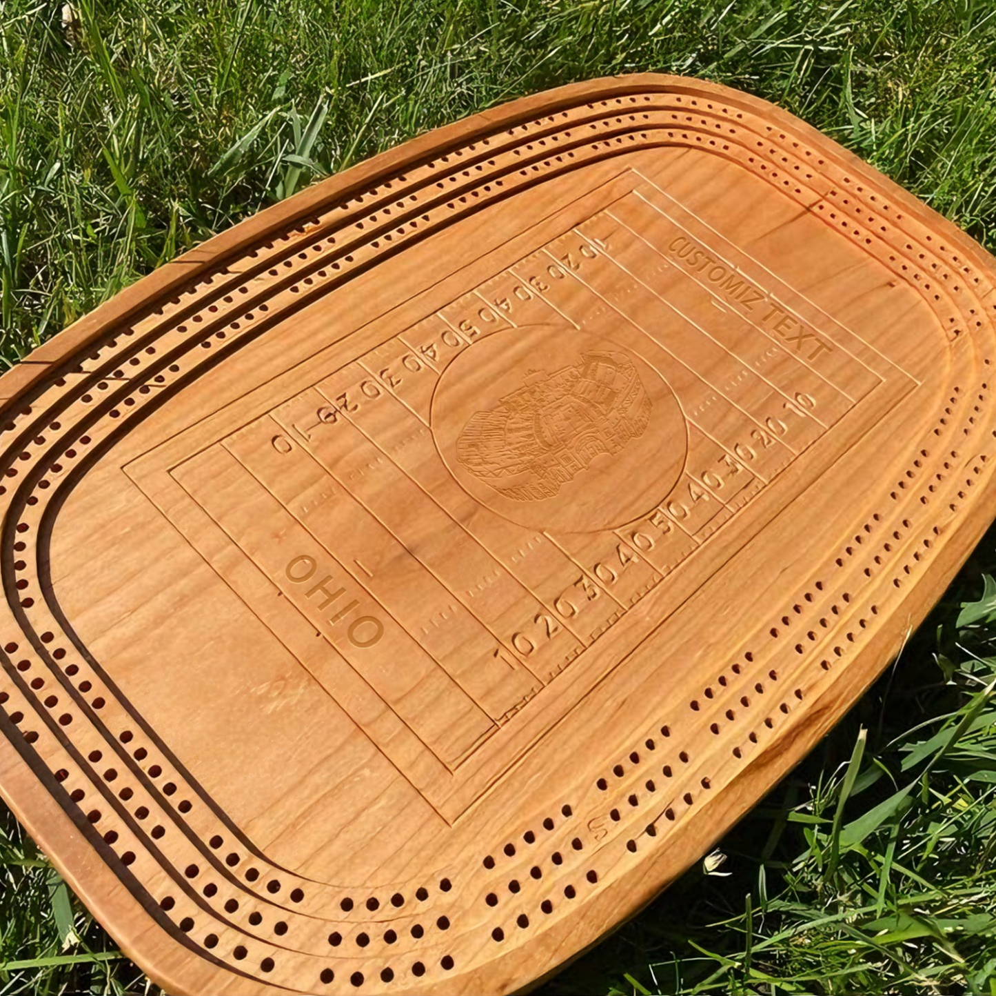 Personalized Ohio Stadium Style Football-Themed Kribich Board, Christmas