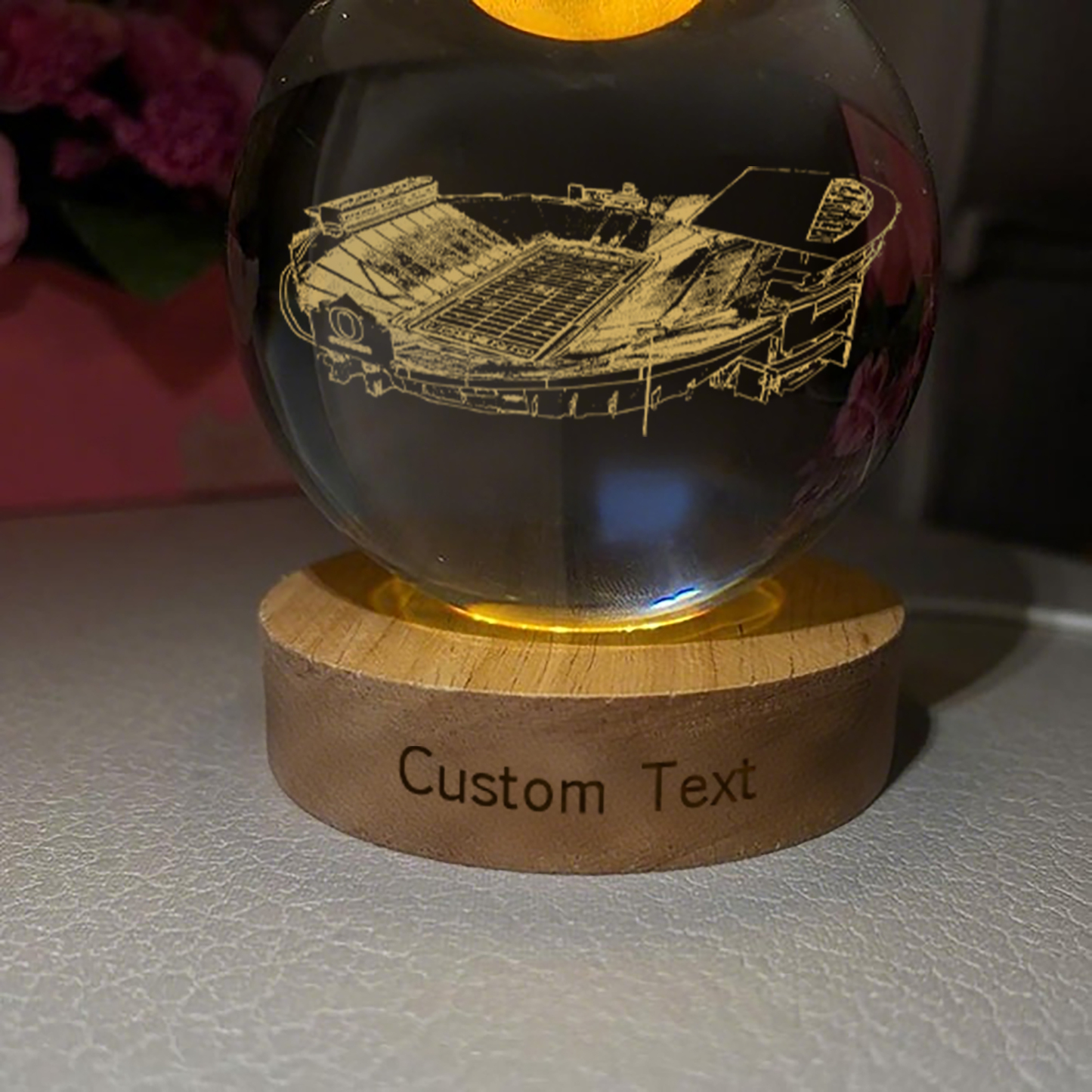 Autzen Stadium 3D Spherical Crystal Lamp