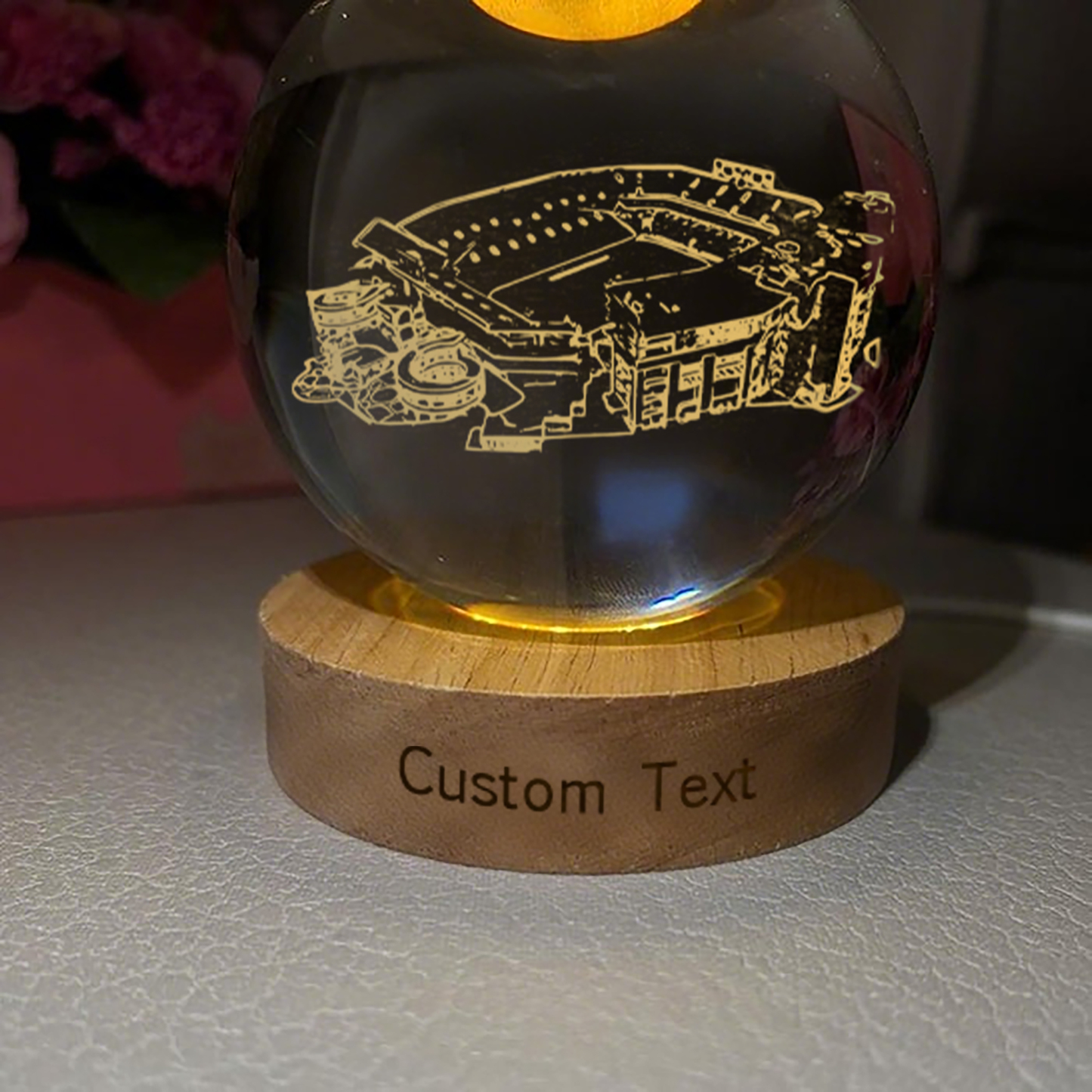 Ben Hill Griffin Stadium 3D Spherical Crystal Lamp