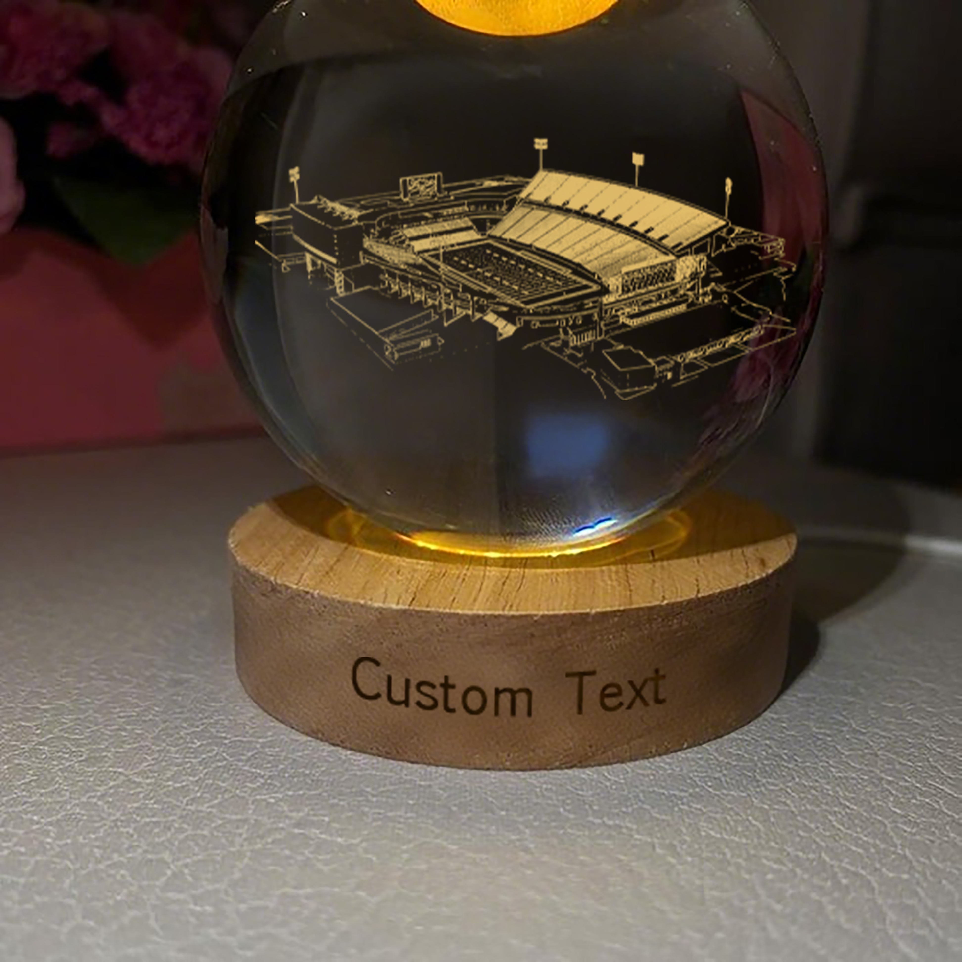 Milan Puskar Stadium 3D Spherical Crystal Lamp