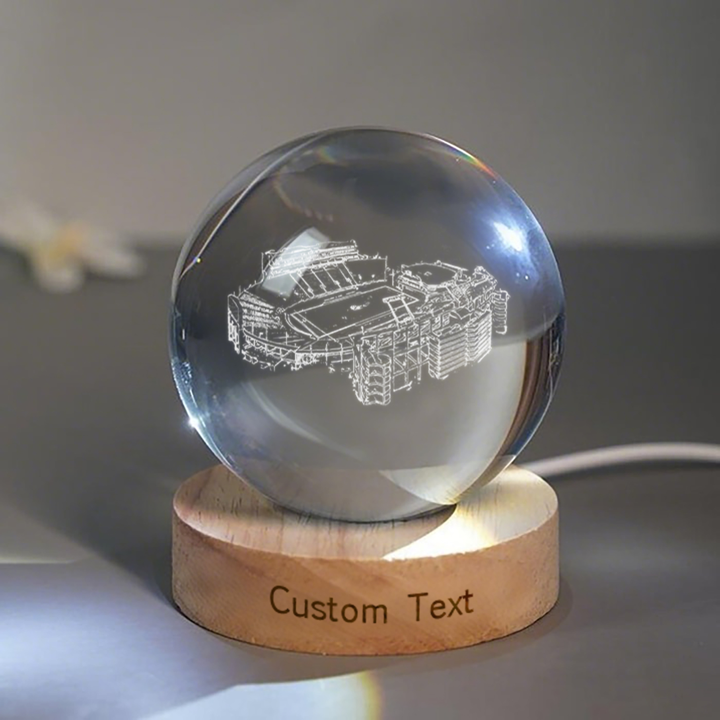 Dowdy-Ficklen Stadium 3D Spherical Crystal Lamp