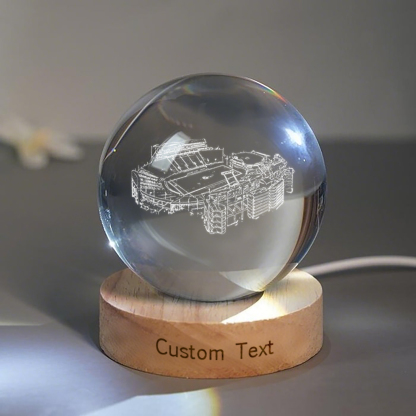 Dowdy-Ficklen Stadium 3D Spherical Crystal Lamp