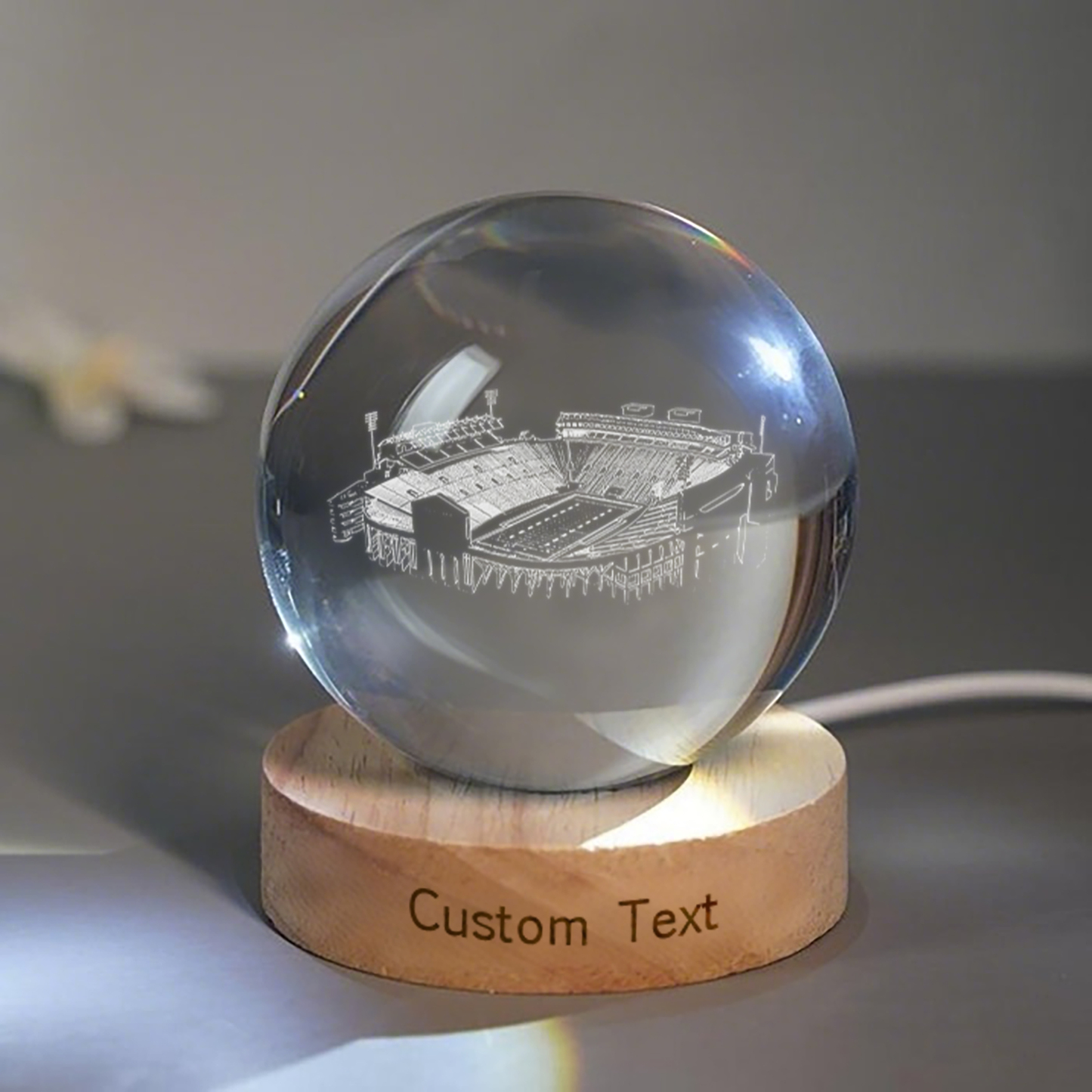 Vaught–Hemingway Stadium 3D Spherical Crystal Lamp