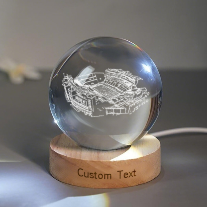 Memorial Stadium (Lincoln) 3D Spherical Crystal Lamp