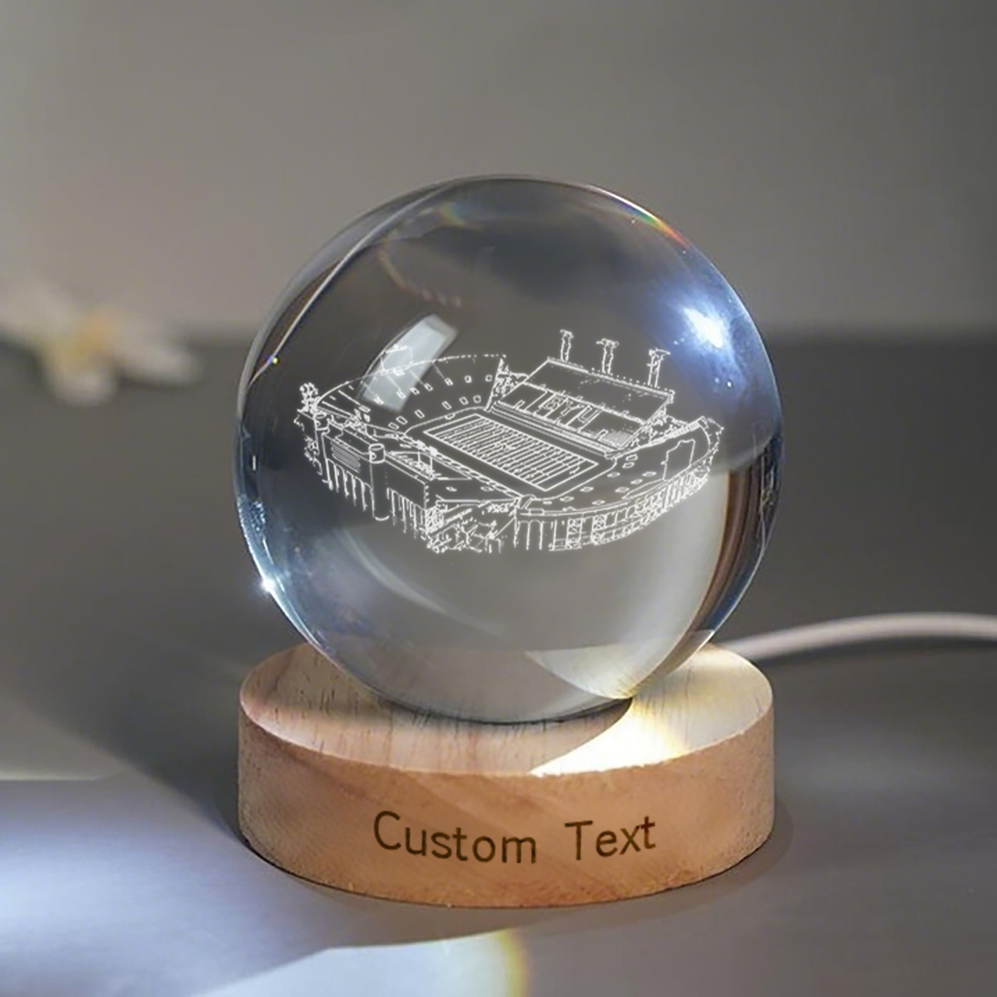 LaVell Edwards Stadium 3D Spherical Crystal Lamp