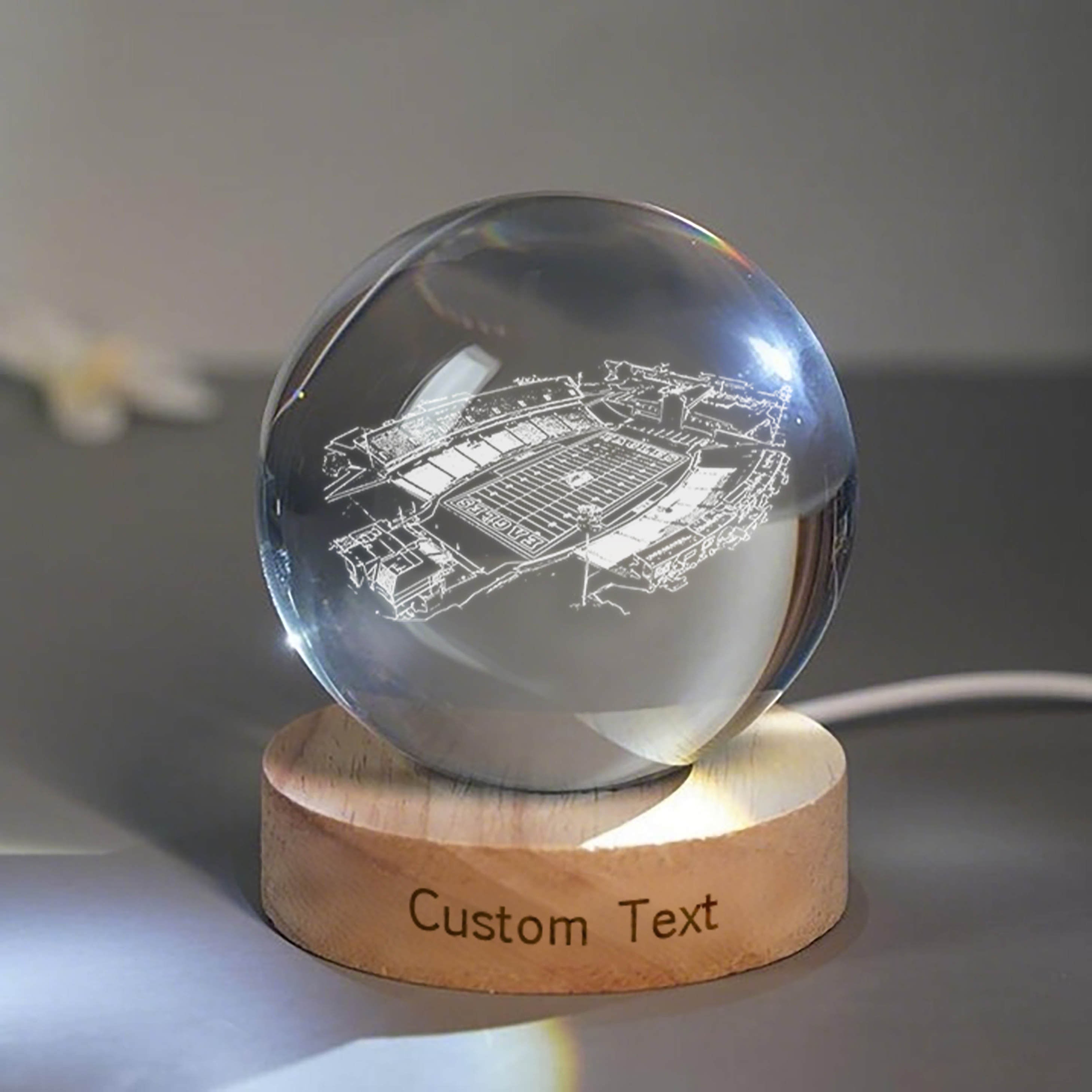 Allen E. Paulson Stadium 3D Spherical Crystal Lamp