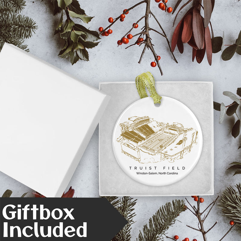 Truist Field College Football Ceramic Christmas Ornament