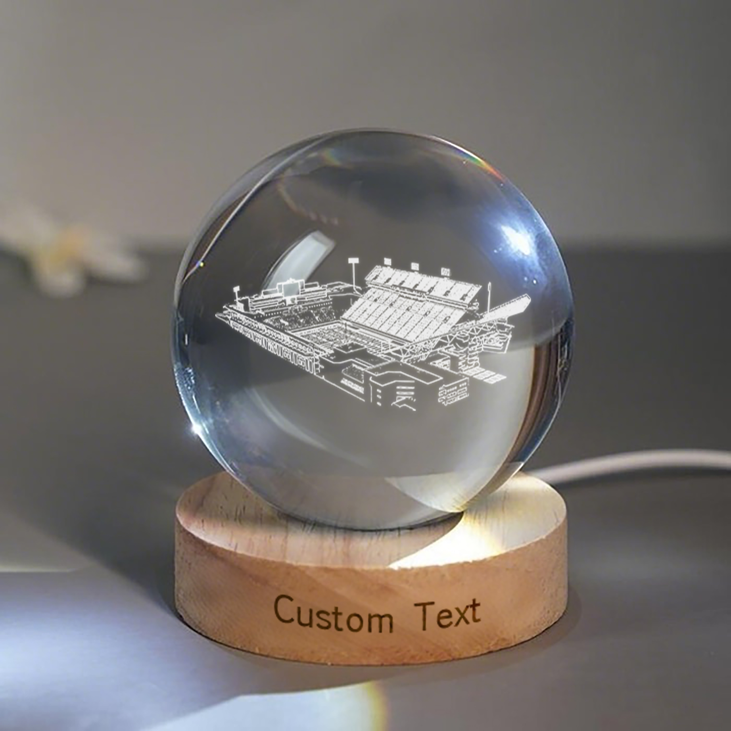 Bobby Dodd Stadium 3D Spherical Crystal Lamp