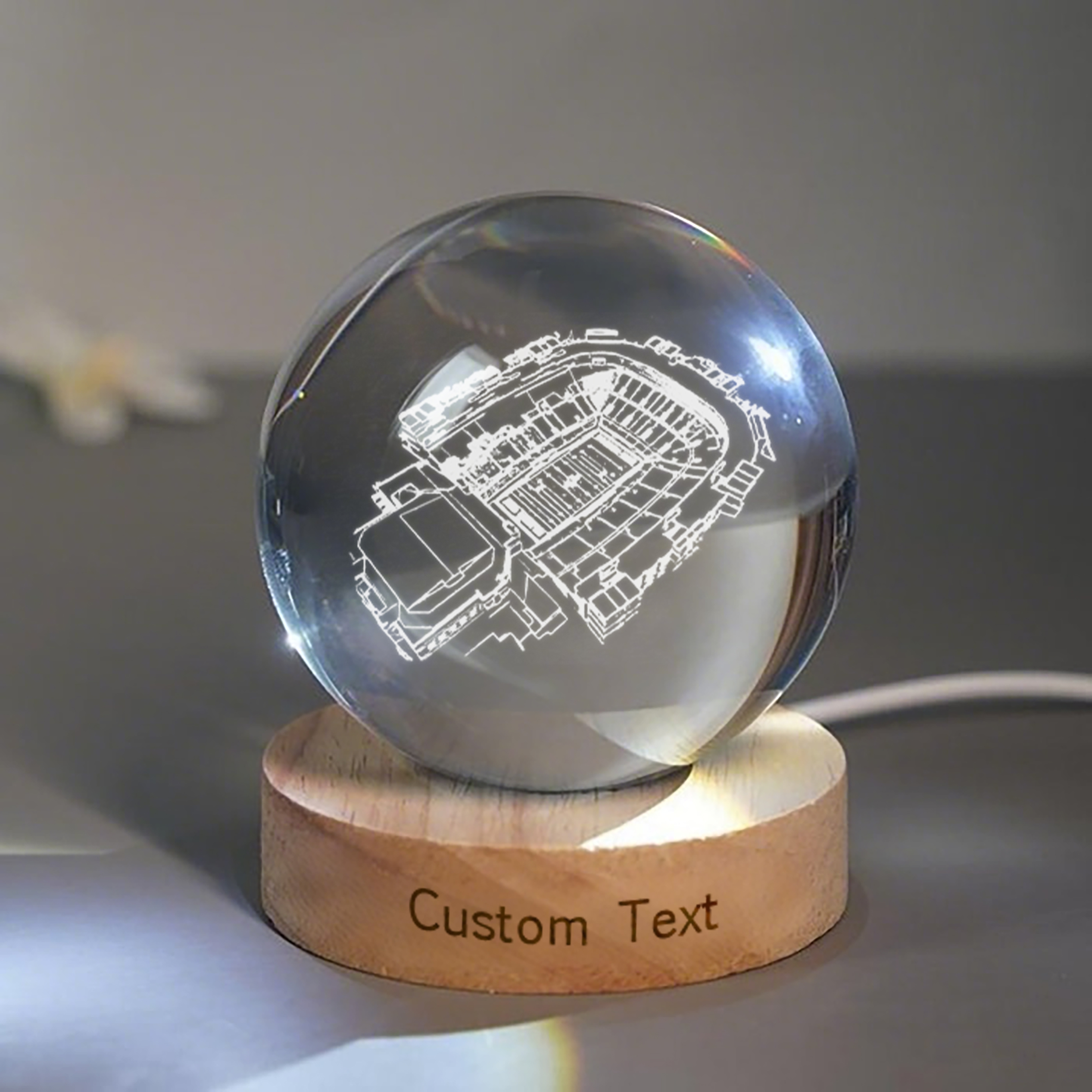 Boone Pickens Stadium 3D Spherical Crystal Lamp
