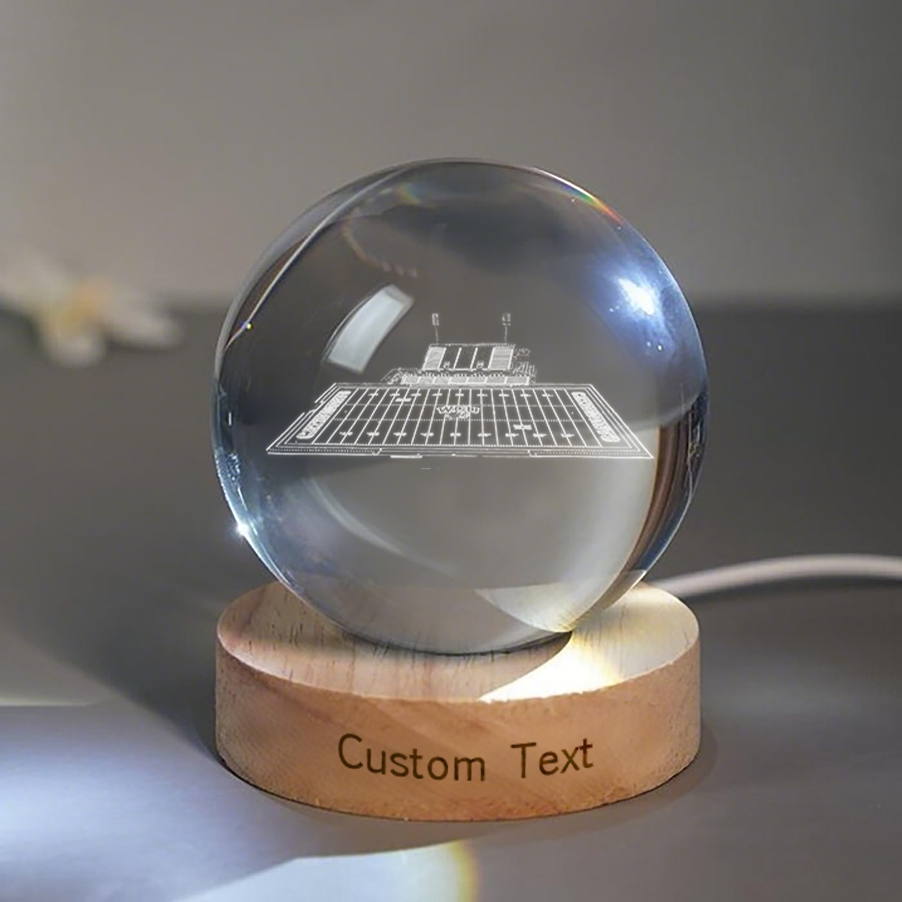 E. J. Whitmire Stadium 3D Spherical Crystal Lamp