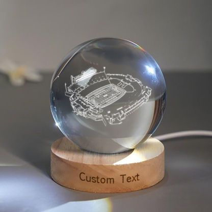 Faurot Field at Memorial Stadium 3D Spherical Crystal Lamp