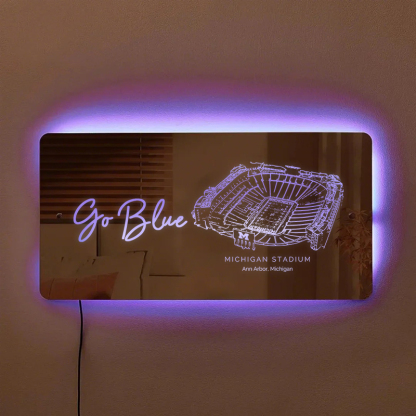 Michigan Stadium Mirror Light-Gifts For Sports Lovers