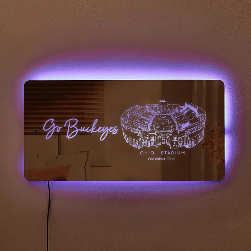 Ohio Stadium Mirror Light-Gifts For Sports Lovers