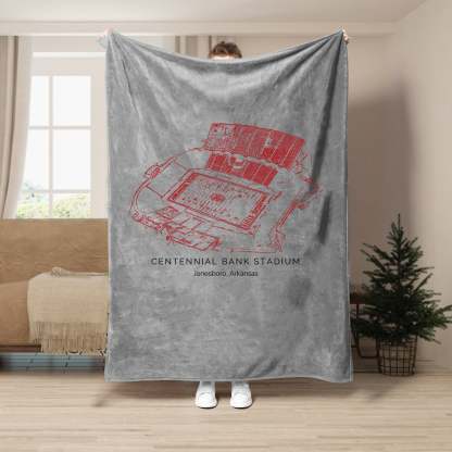 Centennial Bank Stadium - College Football Blanket