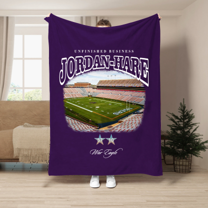 Unfinished Business Blanket-Jordan-Hare Stadium