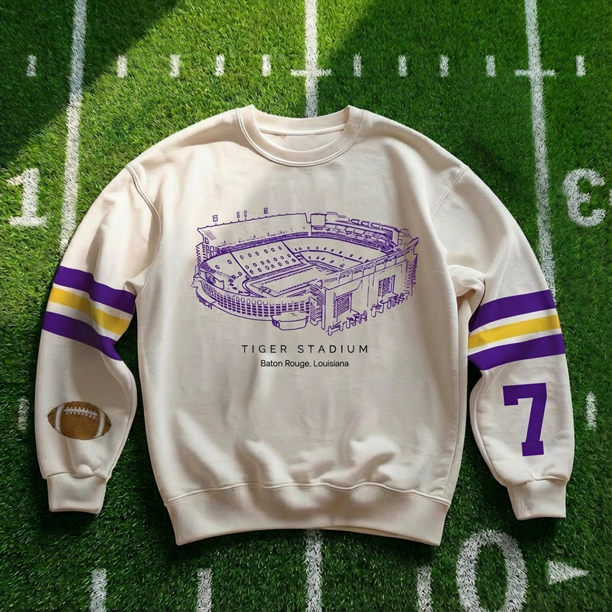 Custom Stadium Sweatshirt-LSU Tigers football-College Football Sweatshirt