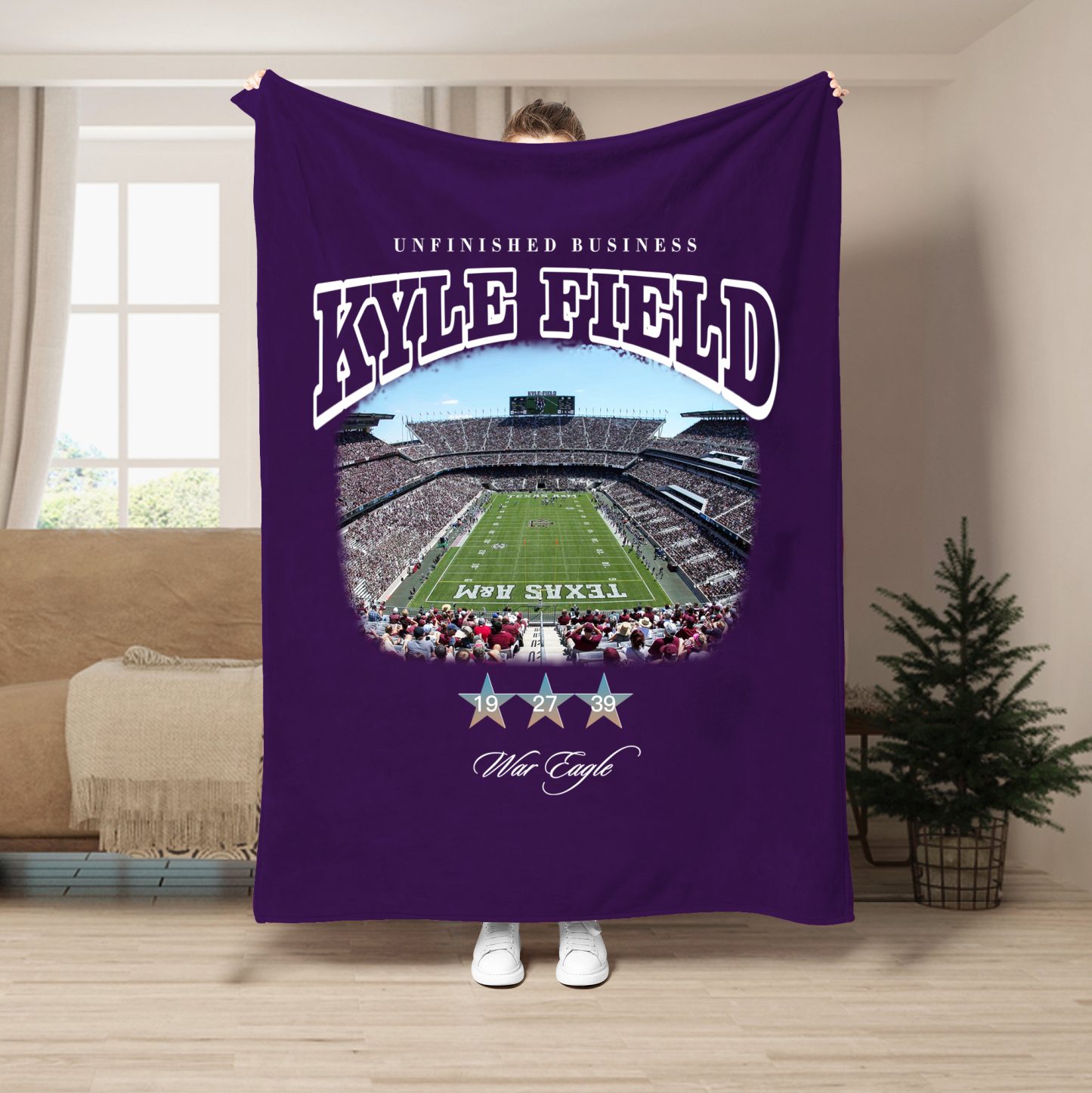 Unfinished Business Blanket-Kyle Field Stadium