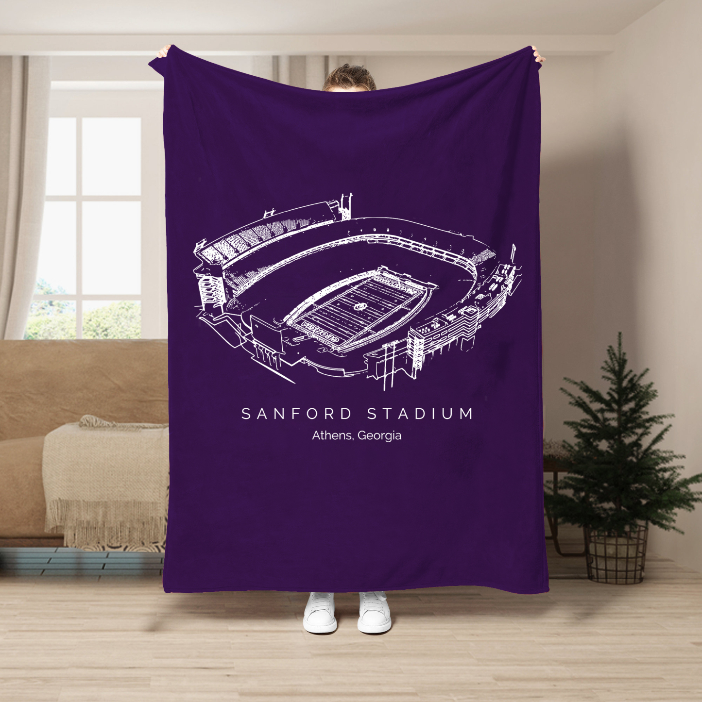Sanford Stadium - Georgia Bulldogs football,College Football Blanket