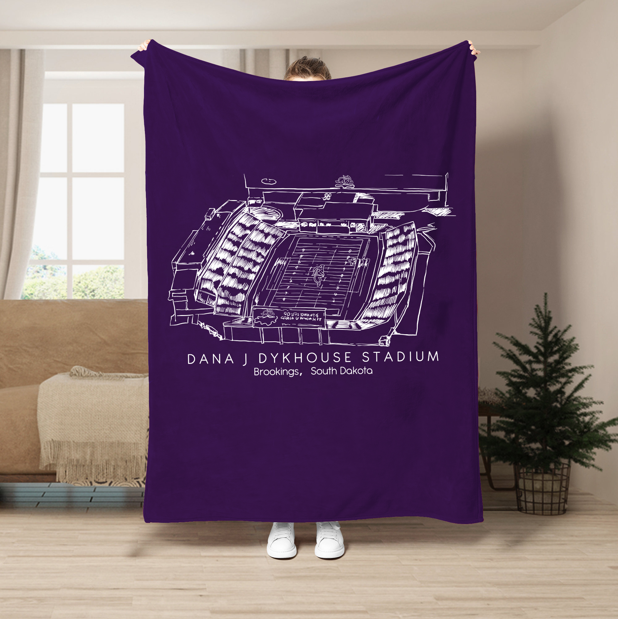 Dana J Dykhouse Stadium - South Dakota State Jackrabbits football,College Football Blanket