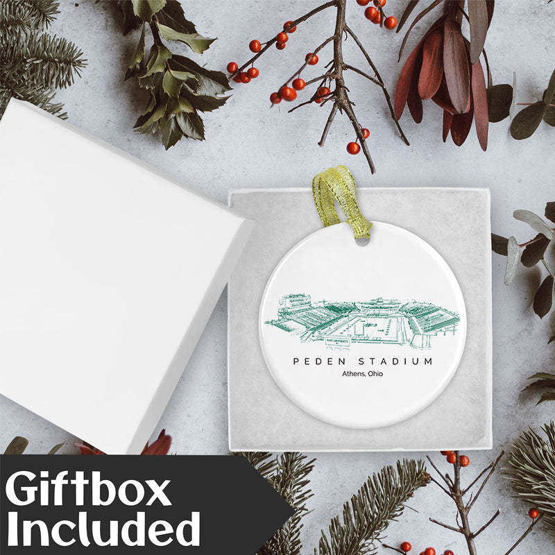 Peden Stadium College Football Ceramic Christmas Ornament