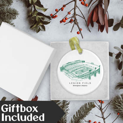 Legion Field College Football Ceramic Christmas Ornament