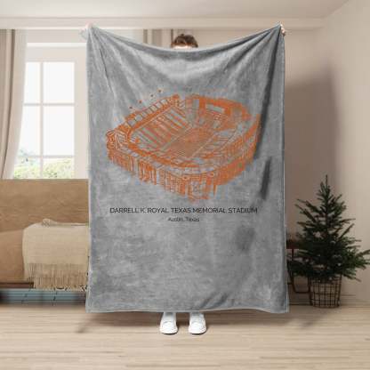 Darrell K Royal–Texas Memorial Stadium - College Football Blanket