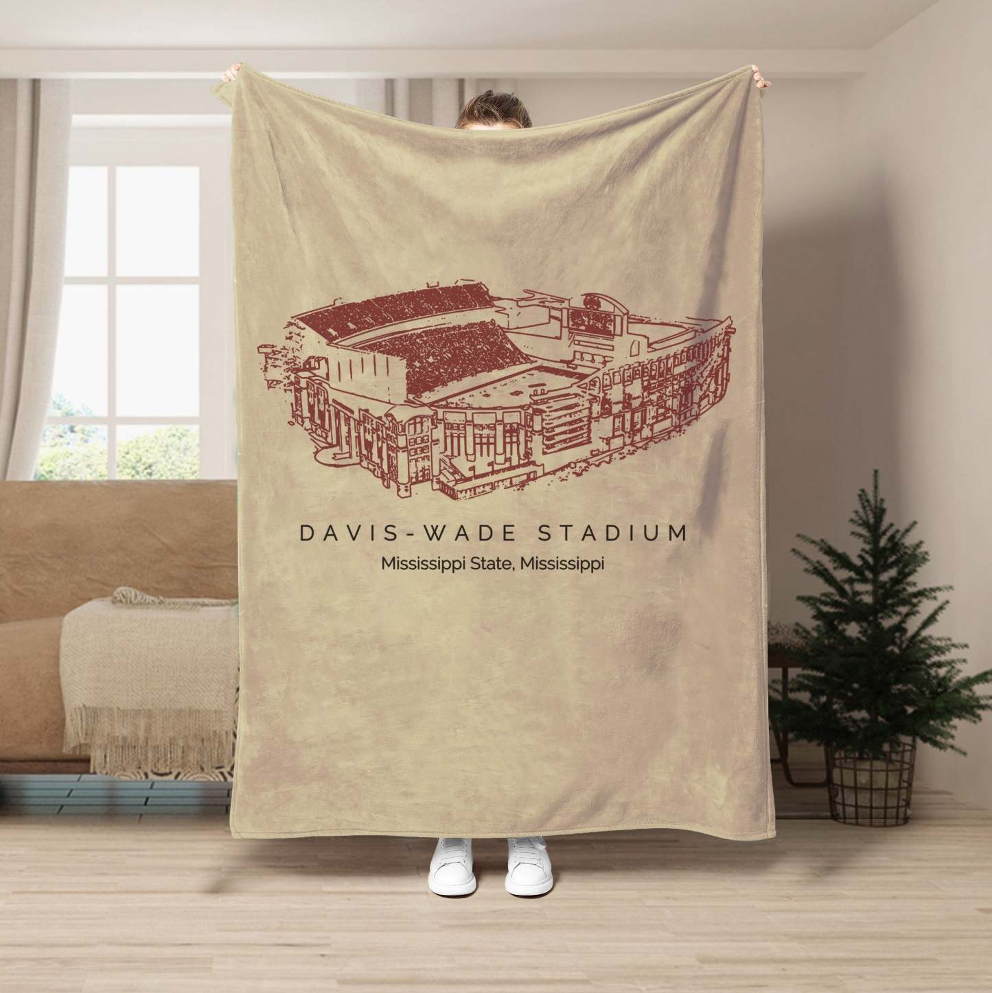 Davis Wade Stadium - College Football Blanket