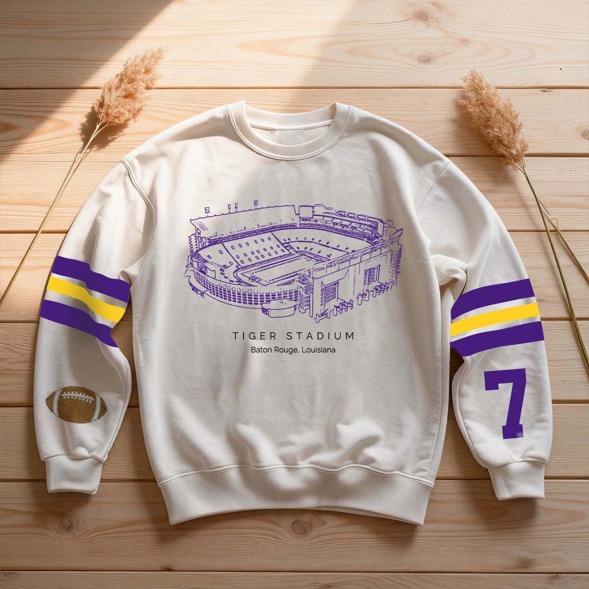Custom Stadium Sweatshirt-LSU Tigers football-College Football Sweatshirt