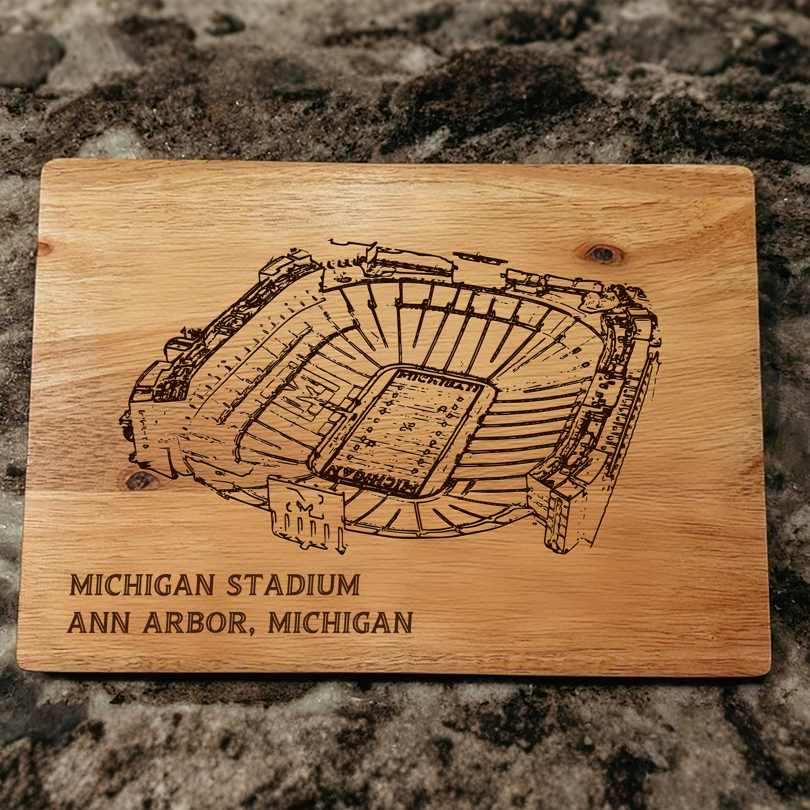 Michigan Stadium Cutting Board